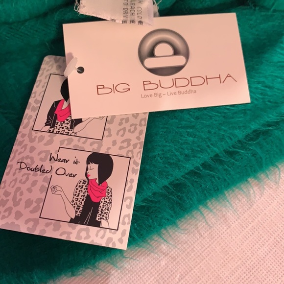 Emerald pine green soft endless infinity scarf wrap Big Buddha Irish soft new - Picture 9 of 9